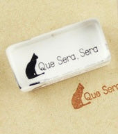 Que Sera, Sera Cat Crystal Mini Stamp