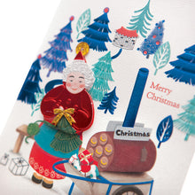 Load image into Gallery viewer, Mrs. Claus in Forest - Christmas Card