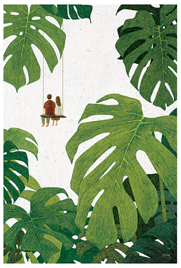 Monstera Swing Postcard