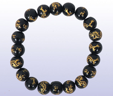 Load image into Gallery viewer, Onyx Dragon Bracelet
