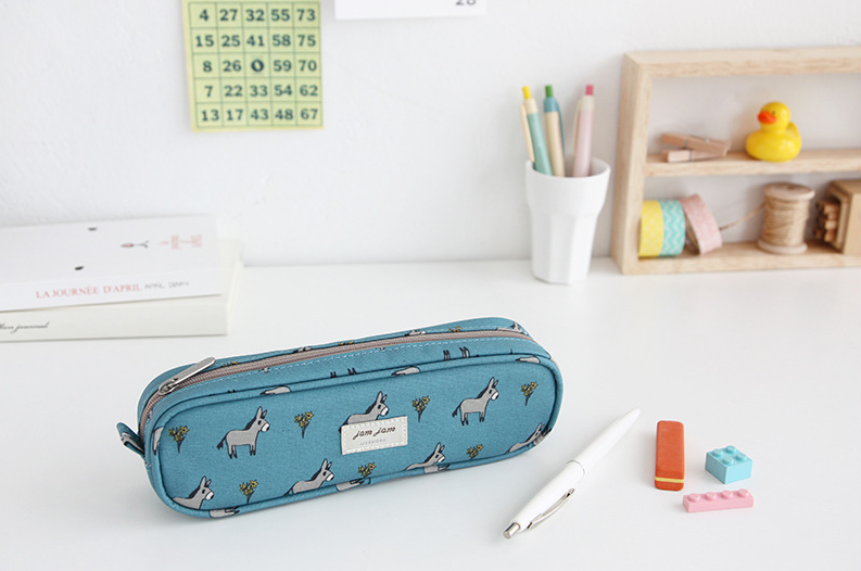 Jam Jam Piped Pencil Case Donkey Hanji Gifts