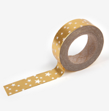 Load image into Gallery viewer, Gold Starry Washi Tape - 38