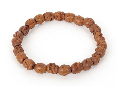 Jujube Wood Enlightened Mind Skull Bracelet