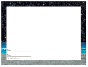 Starry Beach in Blue - Postcard